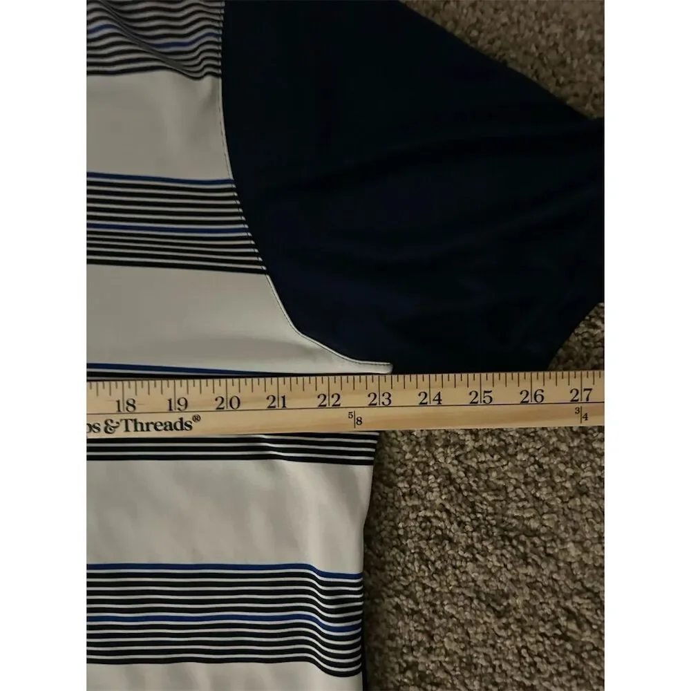 Adidas Men's XL Striped Golf Polo Shirt White/Navy Short Sleeve Casual
160 - Picture 4 of 5